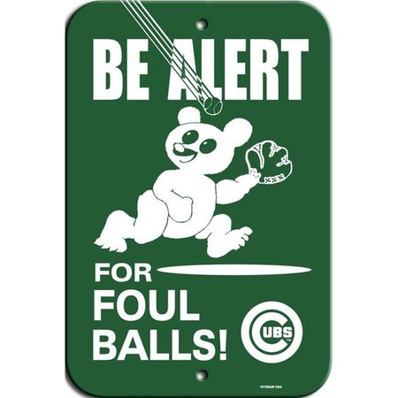 FREMONT DIE CONSUMER PRODUCTS INC Chicago Cubs Sign - 12"x18" Styrene - Foul Ball Alert 2324530049
